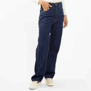 THE GREAT. 24 Dark Indigo Wide Leg Baggy Jeans